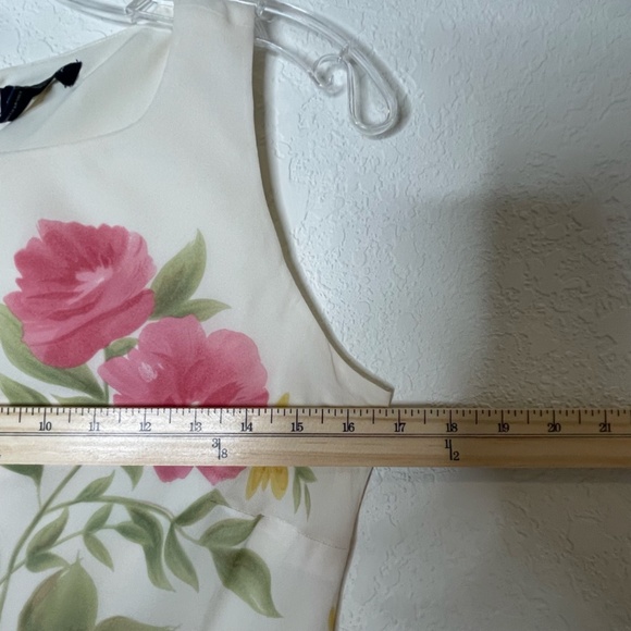 Ann Taylor 100% Silk Maxi Floral Sleeveless Dress w/ Shawl Y2K Sz 6 Multicolor - Picture 10 of 13